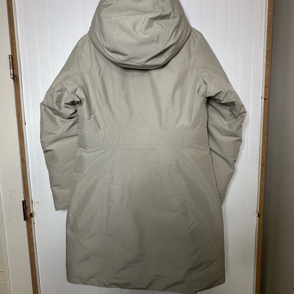 Lululemon Snow Warrior Long Parka in Raw Linen Size 8 - Picture 12 of 14
